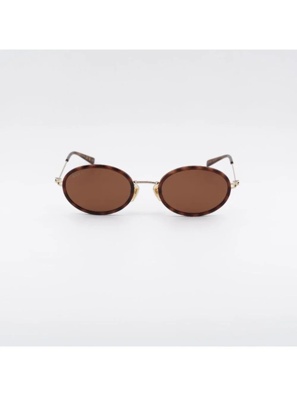 Gucci GG1980S 002 Sunglasses Havana/Gold Oval Frame, Brown